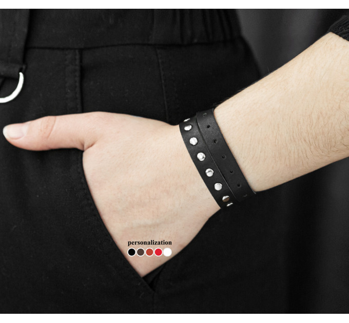 Leather bracelet for men or women, code 8162