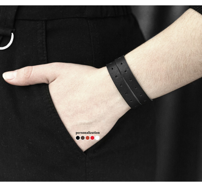 Leather bracelet for men or women, code 8164