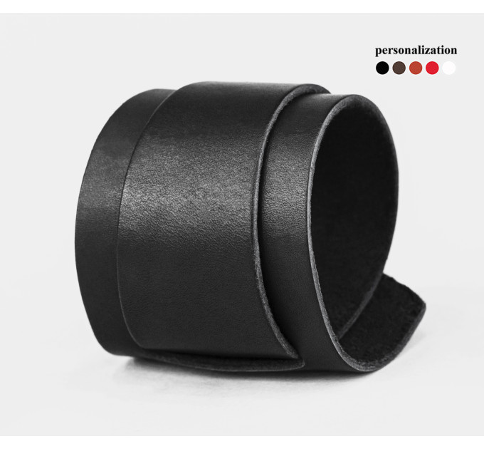 Leather cuff bracelet for men or women, code 8200
