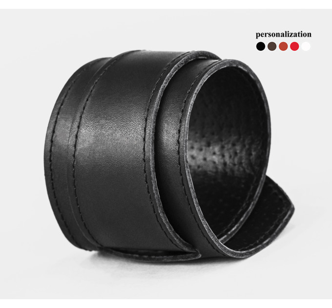 Leather cuff bracelet for men or women, code 8200st